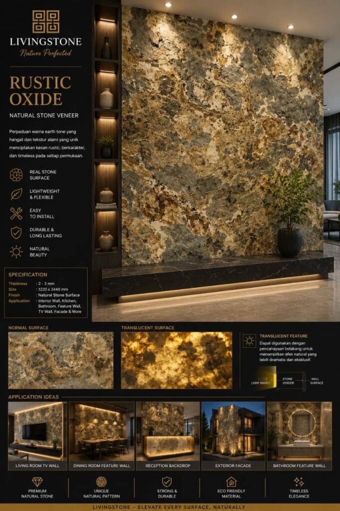 apa itu stone veneer dan kulit batu